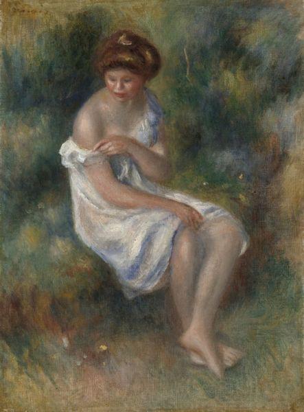 Pierre Auguste Renoir Seated Girl in Landscape Spain oil painting art